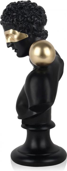 Immagine prodotto Busto greco di uomo con palla - Nero (35 x 25 x 15 cm)