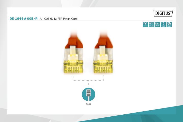 Produktbild Digitus Netzwerkkabel (S/FTP, CAT6a, 0.50 m)