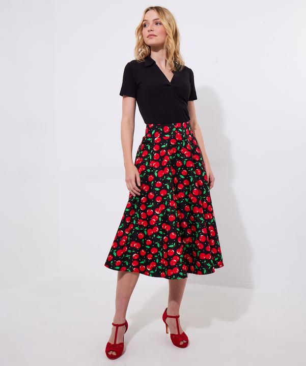 Immagine prodotto Joe Browns Cherry Print Vintage Midi Skirt (42)