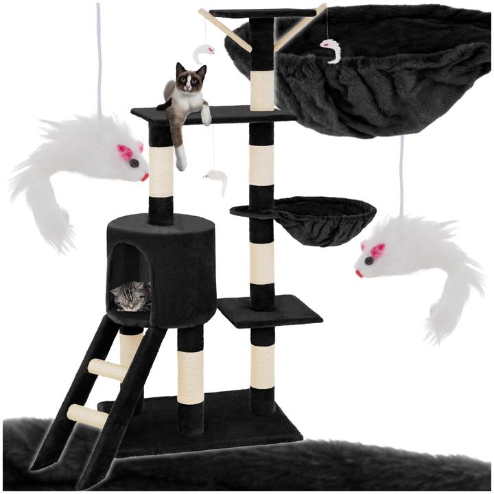 Image du produit tectake Arbre à chat Dominik (144 cm, Gris)