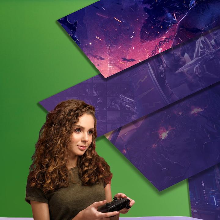 Actual product image Maclean Stand Green screen on parking lot, 92", 150x180cm, adjustable height, MC-931 (92", 4:3)