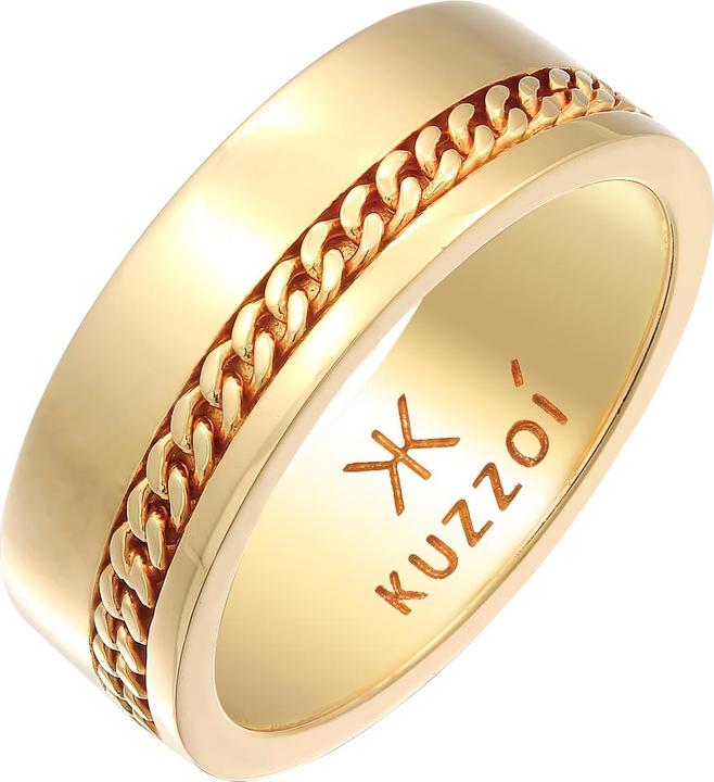 Actual product image Kuzzoi Ring Mens Band Ring Chunky Chain 925 Silver (60, 925 Silver)