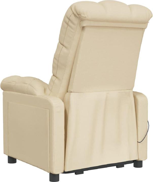 Immagine prodotto VidaXL Poltrona massaggiante Poltrona TV Poltrona relax Poltrona reclinabile Tessuto crema