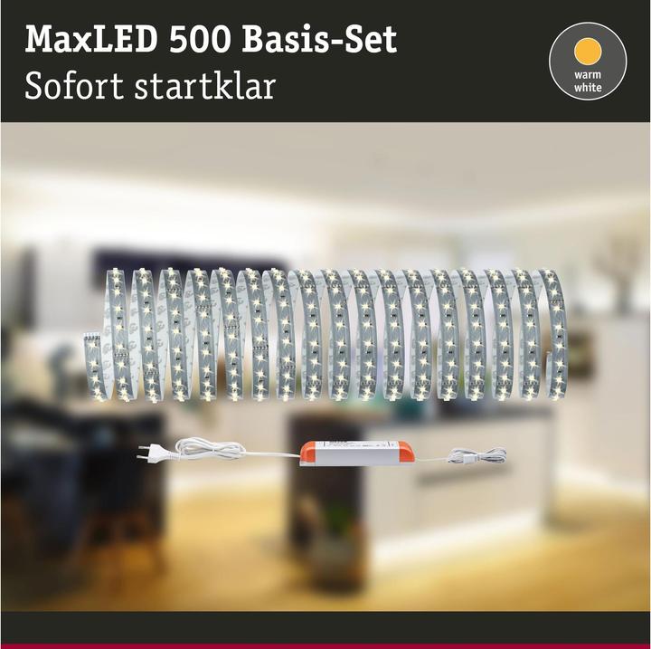 Image du produit Paulmann Kit MaxLED 500 Stripe (Blanc chaud, 1000 cm, Intérieur)