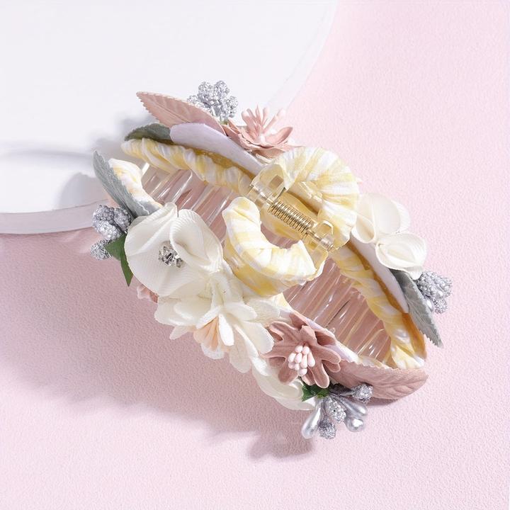 Actual product image Activity Board Elegante Blume Haar Kralle Clip, Harz Material, Einzelteil, florales Design, mittlere Grösse