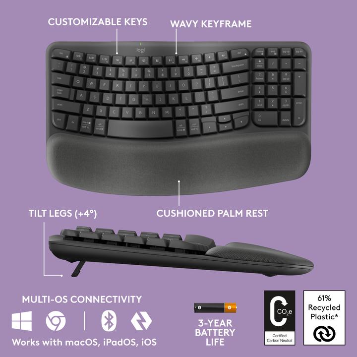 Produktbild Logitech Wave Keys for Business (CH, Kabellos)