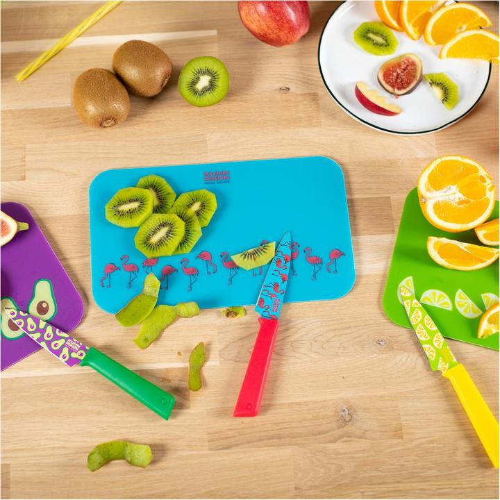 Image du produit Kuhn Rikon COLORI®+ couteau d'office / planche à découper set (Limited Edition Flamingo)