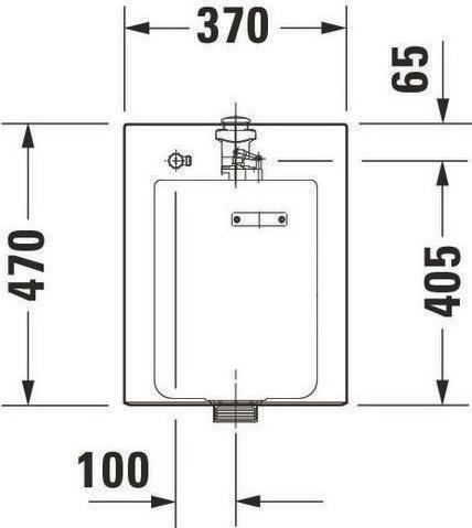 Produktbild Duravit Spülkasten STARCK 2 370x145mm Anschluss links verdeckt weiss