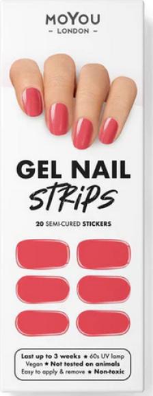 Actual product image MoYou London Gel Nail Strips Pink Freud