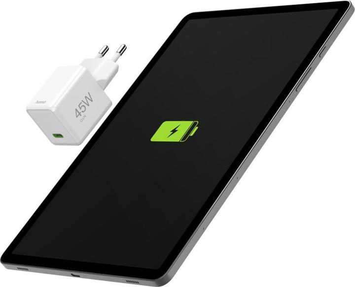 Actual product image Hama Fast charger, USB-C, PD/QC/GaN, super mini charger, 45 W, white (45 W)