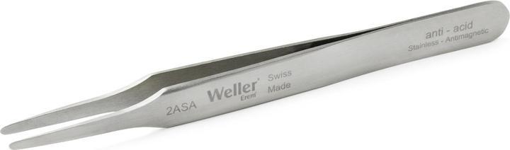 Immagine prodotto Weller Erem Pinzette in acciaio inox Erem resistenti agli acidi, punta dritta, arrotondata piatta, 120 mm