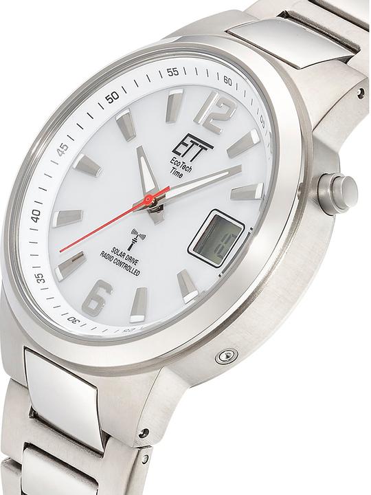 Immagine prodotto ETT EGT-11467-11M Orologio radiocontrollato a propulsione solare Everest II Orologio da uomo in titanio (Orologio digitale, Orologio da polso analogico, Orologio radiocontrollato, 41 mm)