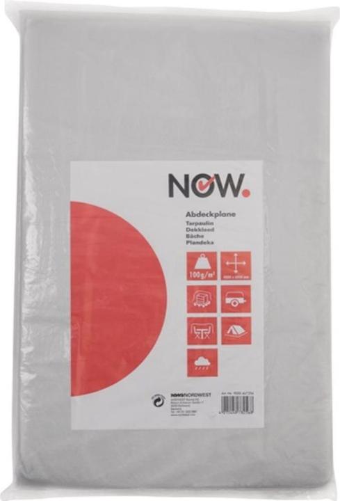 Actual product image Nordwest All-purpose tarpaulin W4000xL5000mm w.aluminium eyelets natural colour NOW