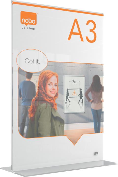 Actual product image Nobo Freestanding Poster Frame Premium Plus Acrylic (297 x 420 mm)