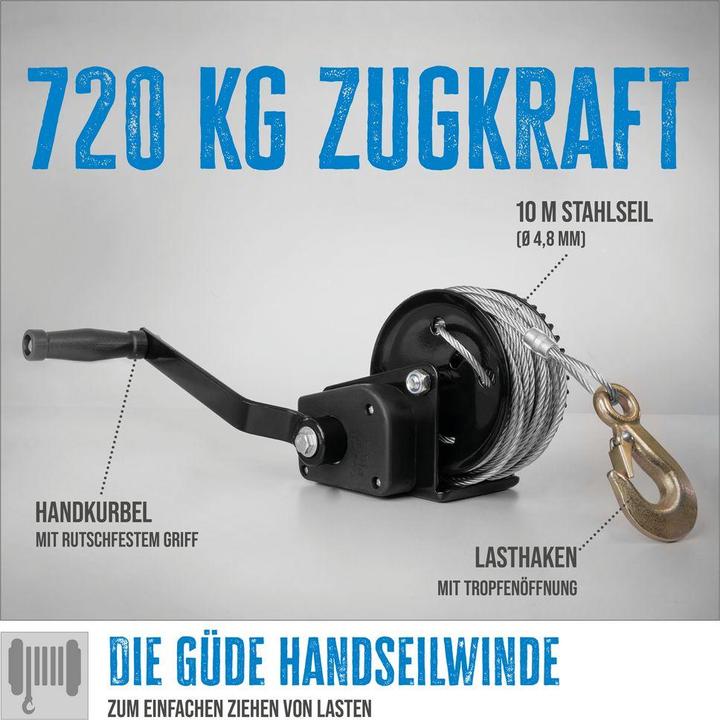 Produktbild Güde Seilwinde 720 Kg 20 M