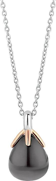 Ti Sento Milano Collier Flowerbud graublau 3935/42GB (925 Sterling Silber, 48 cm)