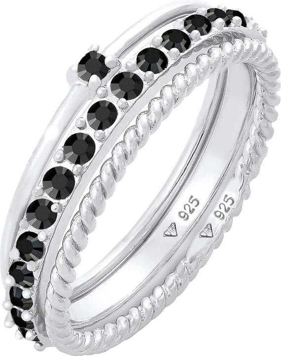 Elli Ring Set, Solitär-Ring, Twisted