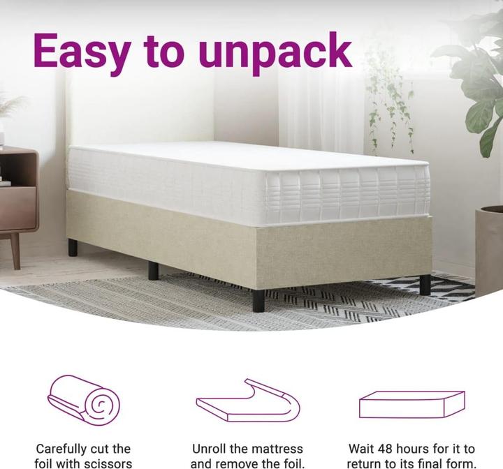 Actual product image VidaXL Jeronimus (100 x 200 cm, Spring core)