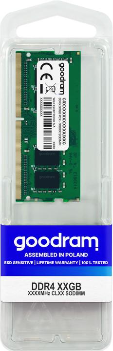 Actual product image Goodram GR3200S464L22S/16G Memory module 16 GB 1 x 16 GB DDR4 3200 MHz (1 x 16GB, 3200 MHz, DDR4-RAM, SO-DIMM)