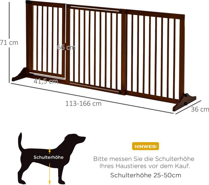 Produktbild PawHut Absperrgitter verstellbare Länge (113 cm)