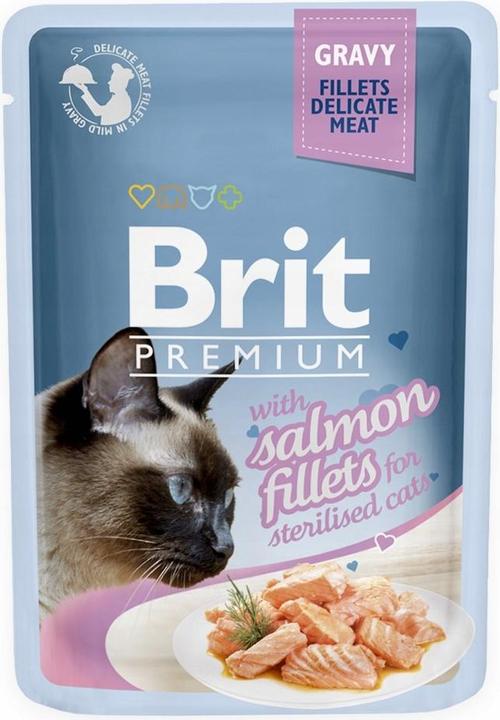 Image du produit Brit Saumon Stérilisé Premium - Nourriture humide pour chats - 85g (Senior, 85 g)