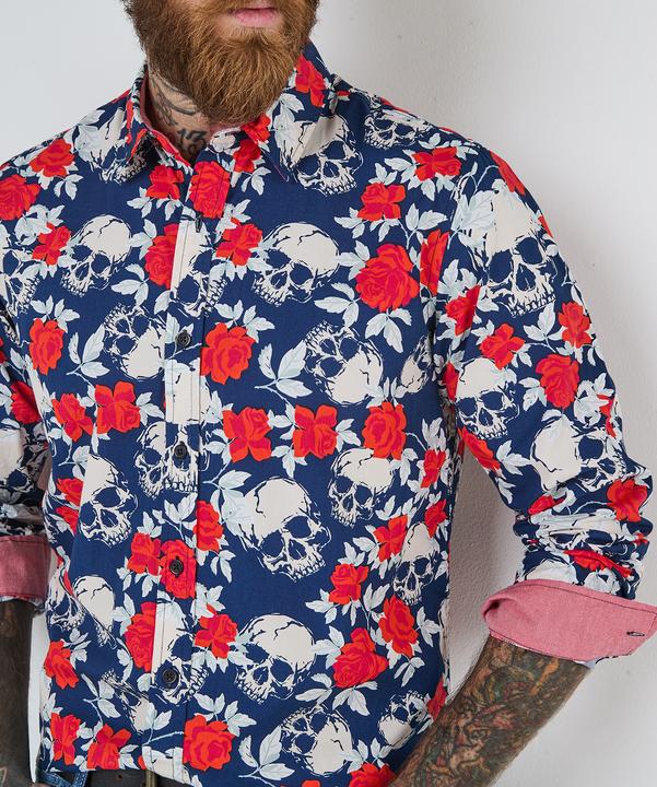 Actual product image Joe Browns Rose Skull Print Long Sleeve Shirt (M)