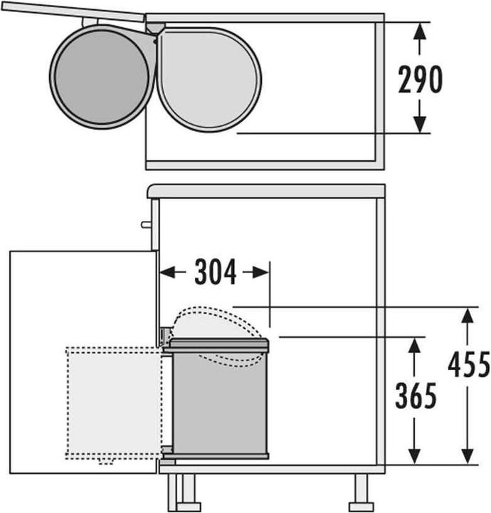 Actual product image Hailo Kitchen waste bin (15 l)