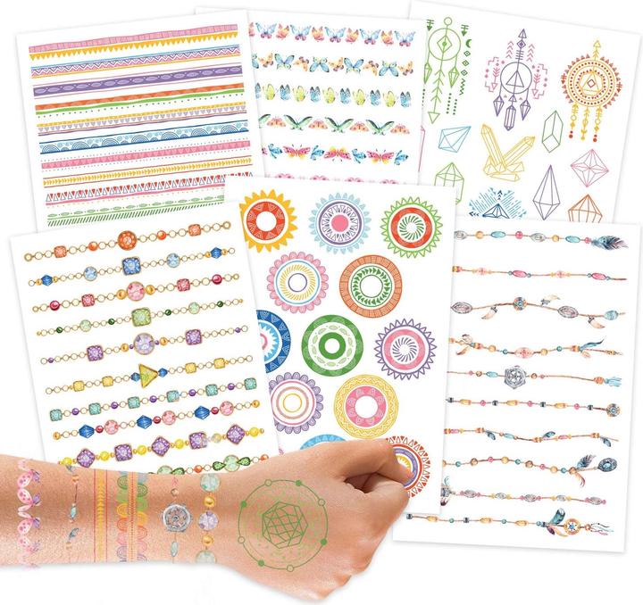 Papierdrachen Metallic Tattoos – Schmuckelemente
