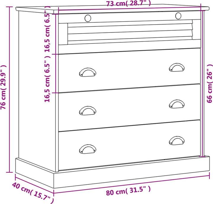 Actual product image VidaXL Nora (80 x 76 cm)