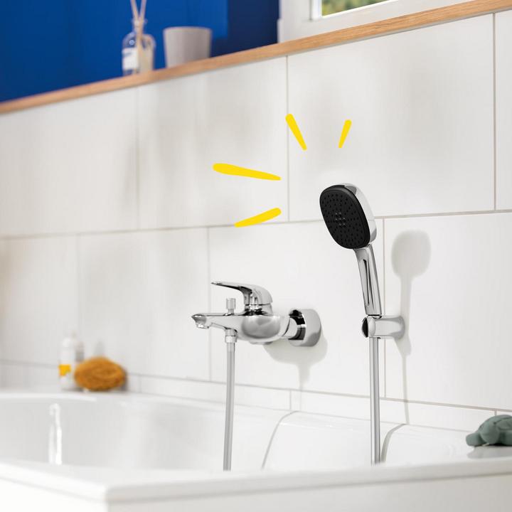 Image du produit Grohe Vitalio Comfort 110 QuickFix kit support mural, coller ou percer, économie d'eau, 2 types de jets