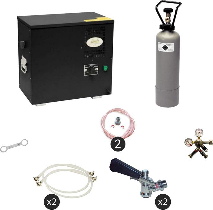 Produktbild Ich-zapfe Komplett Set Zapfanlage, Bierzapfanlage AS-40, 2-leitig, Durchlaufkühler, Nasskühler - Untertheke, G