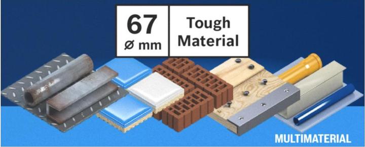 Actual product image Bosch Professional Zubehör EXPERT Tough Material hole saw, 67 x 60 mm (67 millimetres)