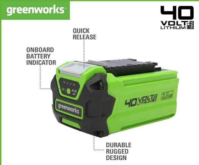 Productafbeelding Greenworks Accumulator 40V, 2Ah (G40B2) (40 V)