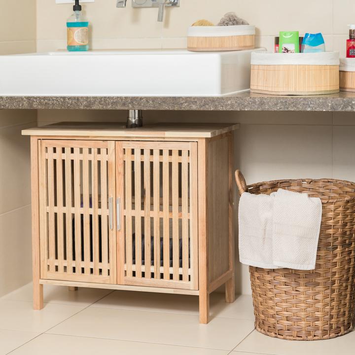 Image du produit Relaxdays Dessous de Lavabo 1 Porte 3 Étagères WC (66 x 29 x 61.5 cm)