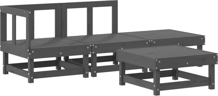 Actual product image VidaXL 4-tlg. Garten-Lounge-Set Weiss Massivholz Kiefer,Farbe