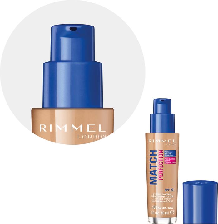 Actual product image Rimmel London Match Perfection SPF20 (400 Natural Beige)