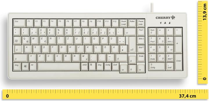 Actual product image CHERRY XS Complete Keyboard USB grey corded (US) US English with EURO symbol (US, Cable)