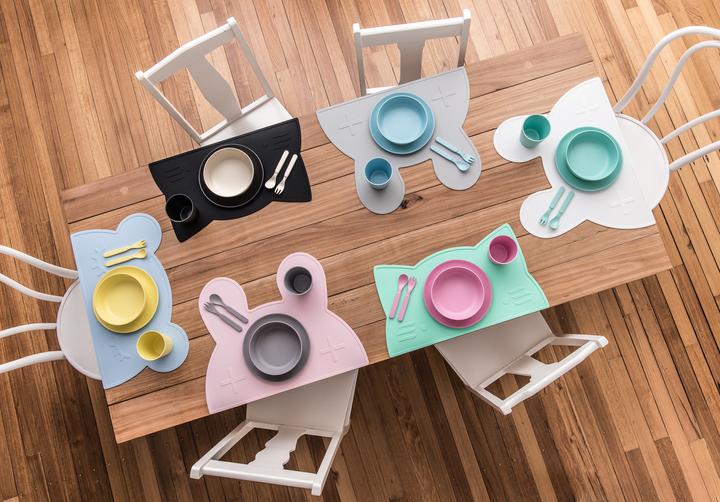 Actual product image We Might Be Tiny Silicone Placemat Bunny Grey