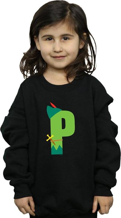 Produktbild Disney Alphabet P Is For Peter Pan Sweatshirt Mädchen (140, 146)