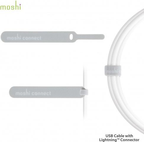 Image du produit Moshi Câble de recharge blanc/argent (1 m, USB 2.0)
