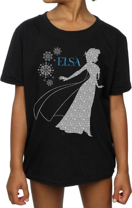 Immagine prodotto Disney Frozen Elsa Christmas Silhouette Maglietta Ragazze (152, 158)