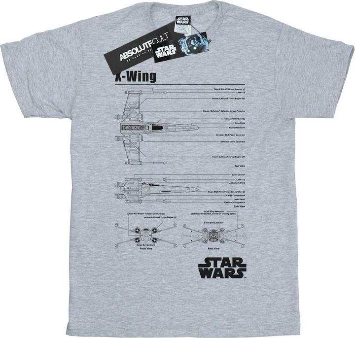 Produktbild Star Wars XWing Blueprint TShirt Jungen (140, 146)