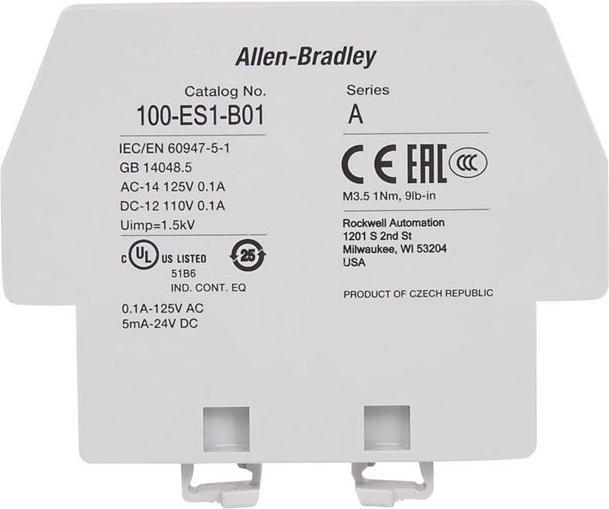 Actual product image Allen Bradley Auxiliary Contact 1 NO 1 NC