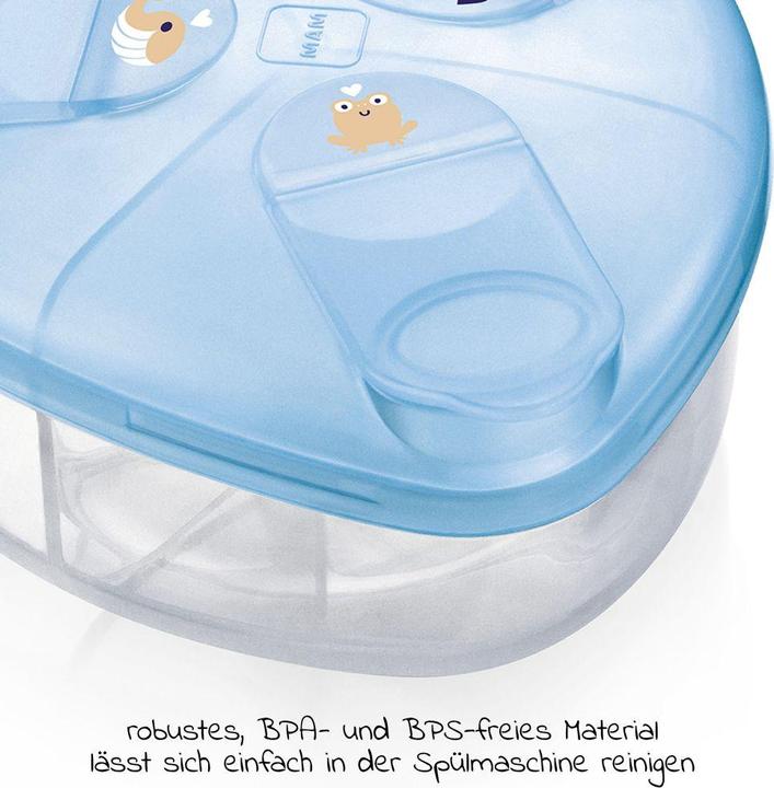 Actual product image MAM Milk Powder Box, milk powder dispenser, whale/frog