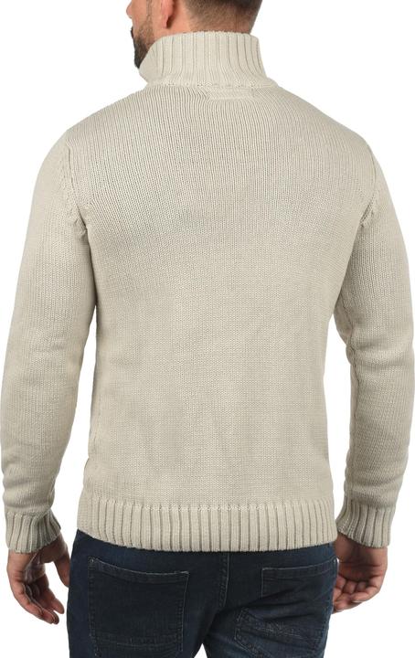 Image du produit Solid Petro Pull En Grosse Maille À Col Camionneur Pull-Over Pour Homme Avec Col Droit Avec Fermetur (XXL)