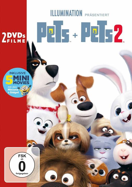 Actual product image Pets Double Pack: Pets 1 & Pets 2,DVD (DVD, 2021, English, German)