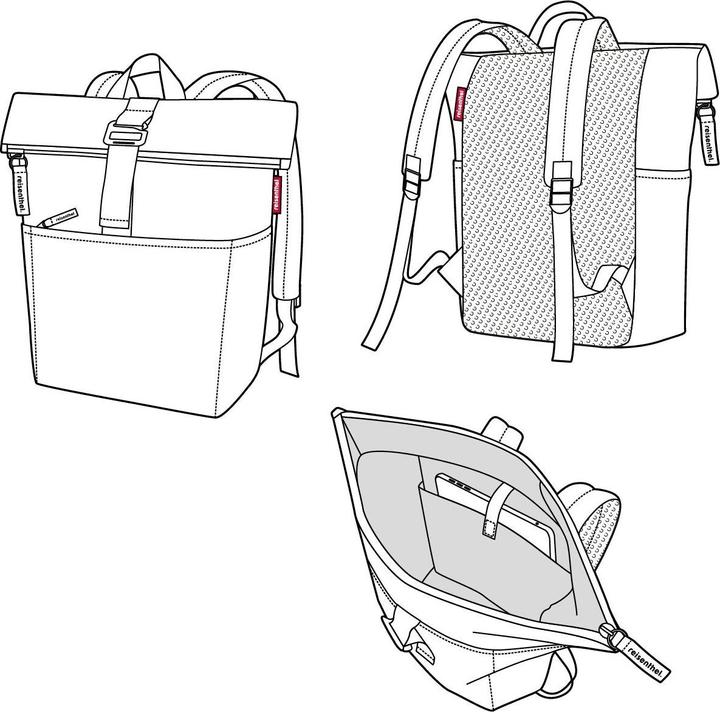 Immagine prodotto reisenthel Zaino per il tempo libero Rolltop zaino Twist argento (22 l)