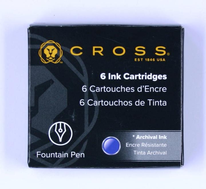 Actual product image Cross Ink cartridge blue 6pcs. (ink cartridges, Blue)