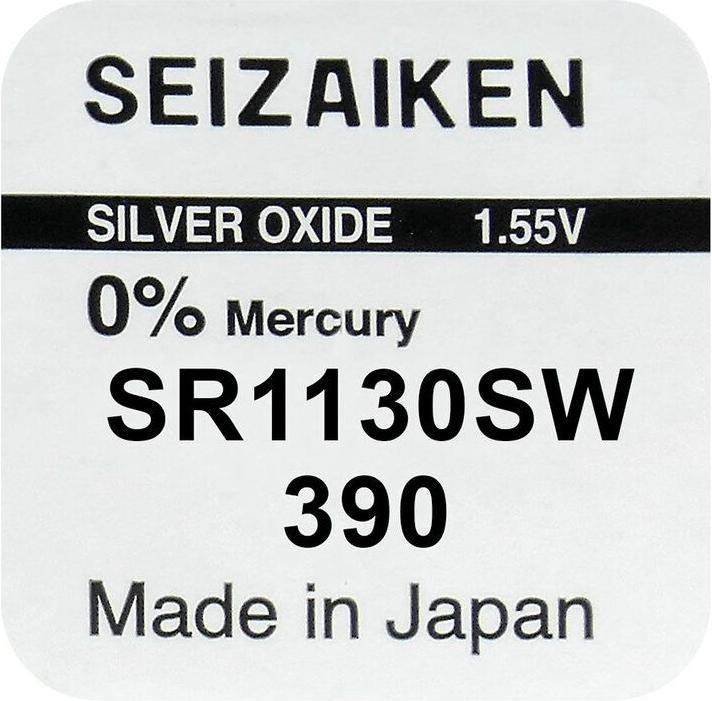 Nutritional values and ingredients Seiko 390 / SR1130SW - 10 button cells (10 pcs., 80 mAh)