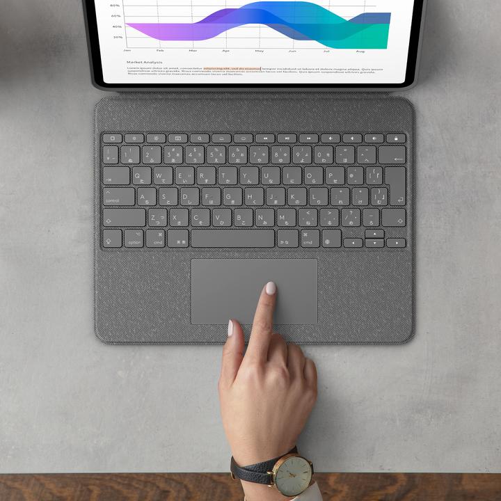 Actual product image Logitech Combo Touch (CH, iPad Pro 12.9 2022 (6th Gen), iPad Pro 12.9 2021 (5th Gen))